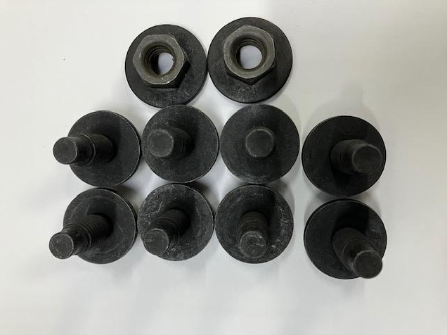 Rear Bumper Bracket to frame Bolt Set 68-70 B Body Exc Charger